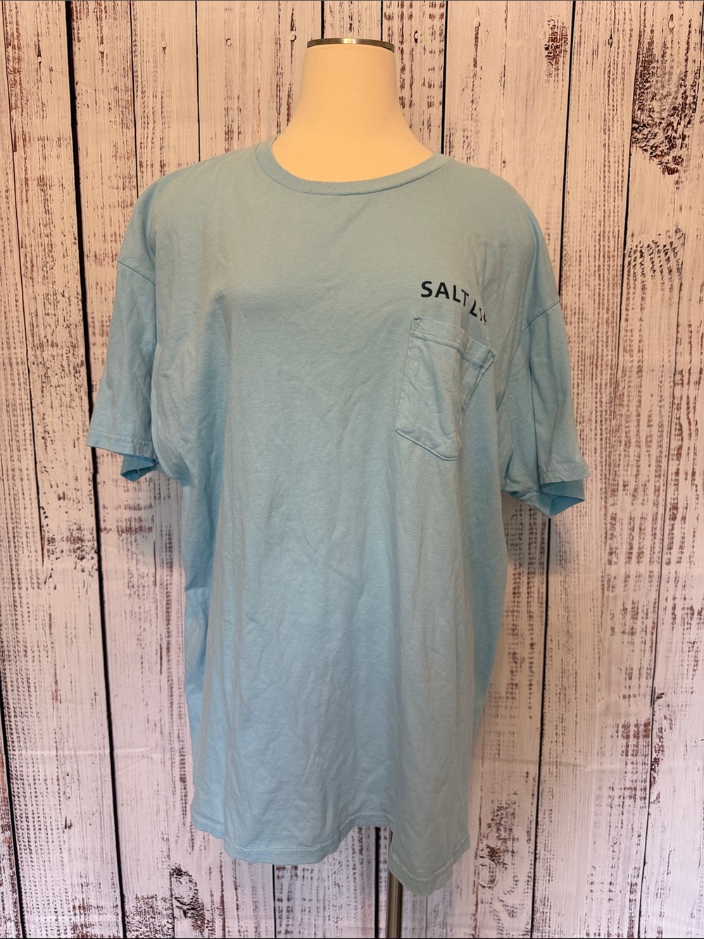 Salt Life Light Blue Short Sleeve Pocket Tee with Small Logo